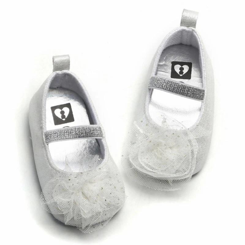 

Baby Girl Flower Design Anti-Slip Casual Sneakers Toddler Soft Soled Princess Walking Shoes