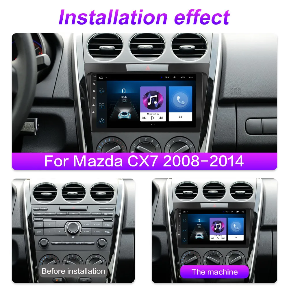 Автомагнитола 2 Din для Mazda CX7 мультимедийный видеоплеер с GPS-навигацией и 4G на