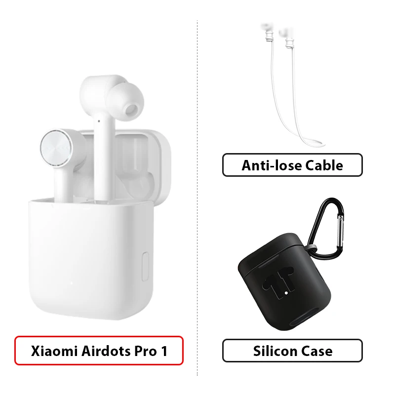 Add Cable BCase Xiao mi Airdots Pro mi Air Bluetooth наушники Tws ANC переключатель ENC HD автоматическая пауза Tap управление для IOS и Android телефон - Цвет: Add Cable BCase