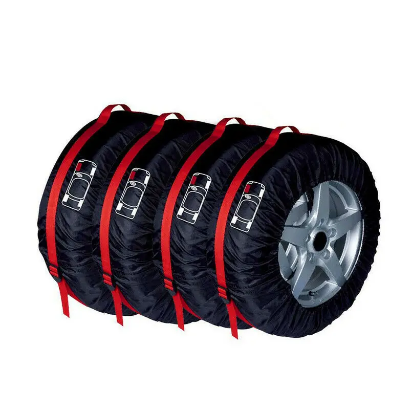 

4Pcs Car Auto Spare Tyre Wheel Protection Cover Case Storage Bag for 13-22" Tire