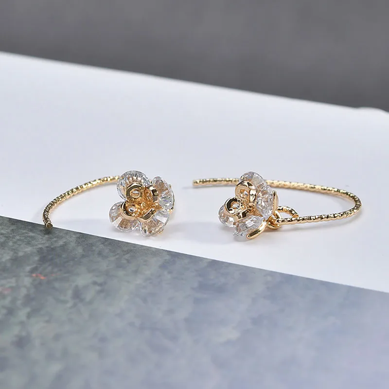 Фурнитура с покрытием из 18 каратного золота/цветной флорет Цветная Мозаика