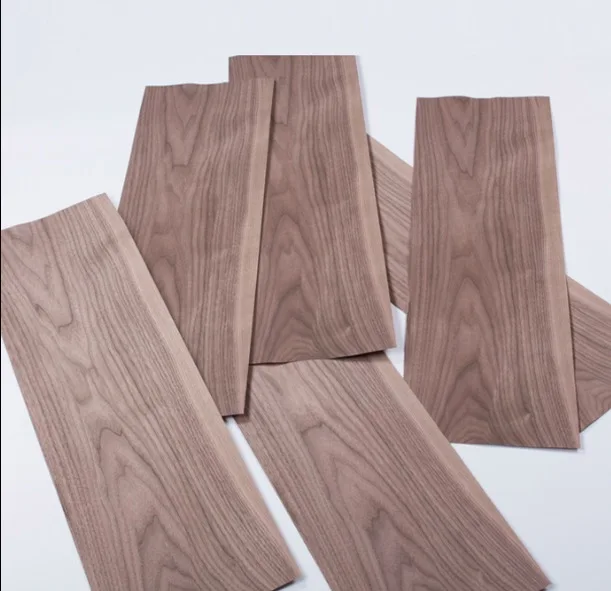 

6pcs 30X25cm Thickness:0.35-0.5mm Natural Black Walnut Veneer Chip