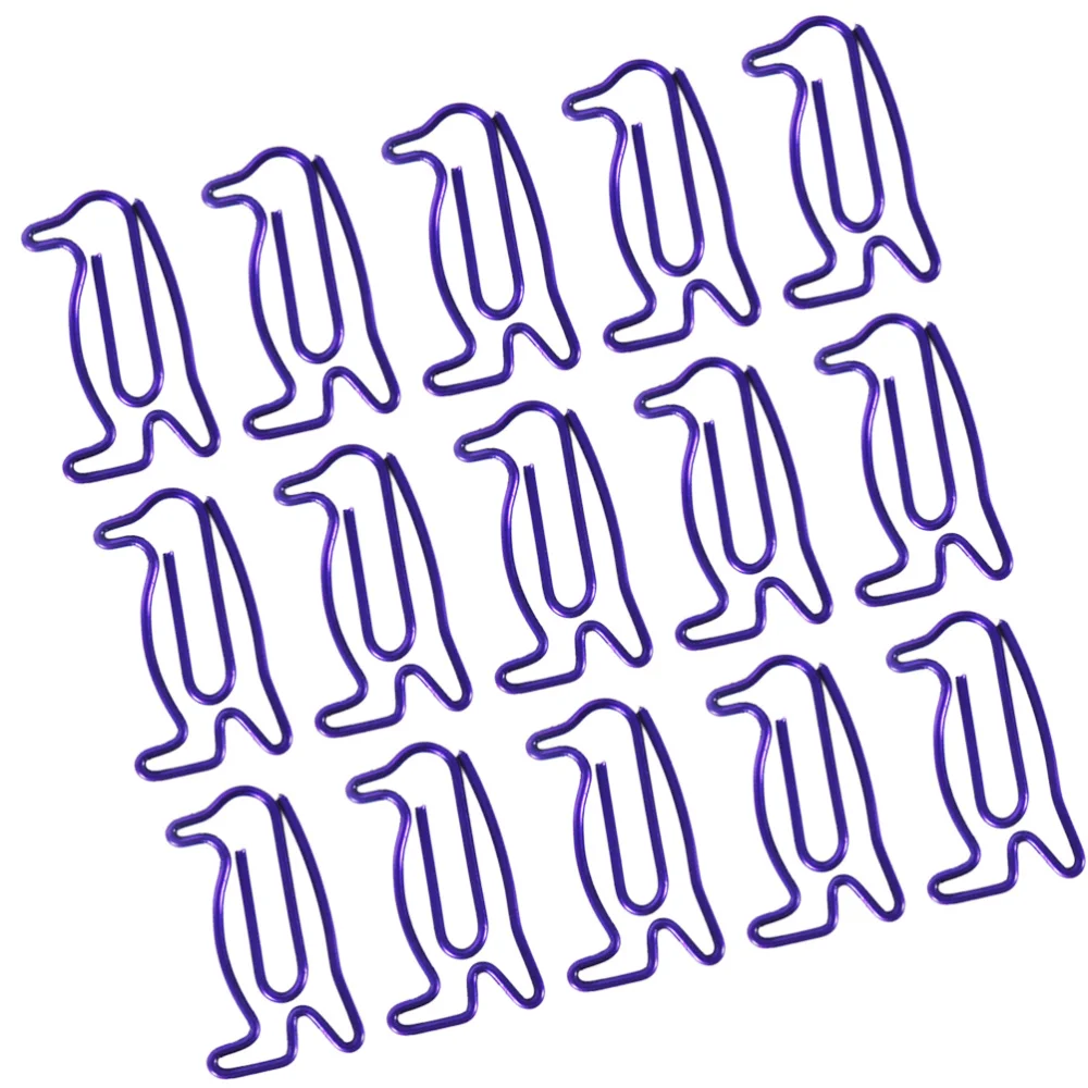 

30Pcs Colored Animal Penguin Paper Clips Colored Mini Penguin Paper Clips Notes Classified Clips Office Shool Stationer