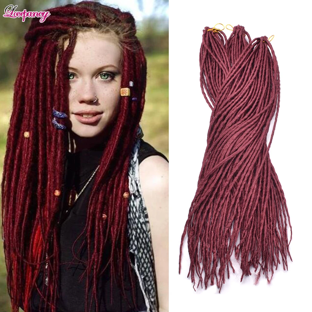 Synthetic Faux Locs Crochet Braids Hair Dreadlocks Knotless Hook Dreads Ombre Color Braiding Hair Extensions For Women Lovepancy