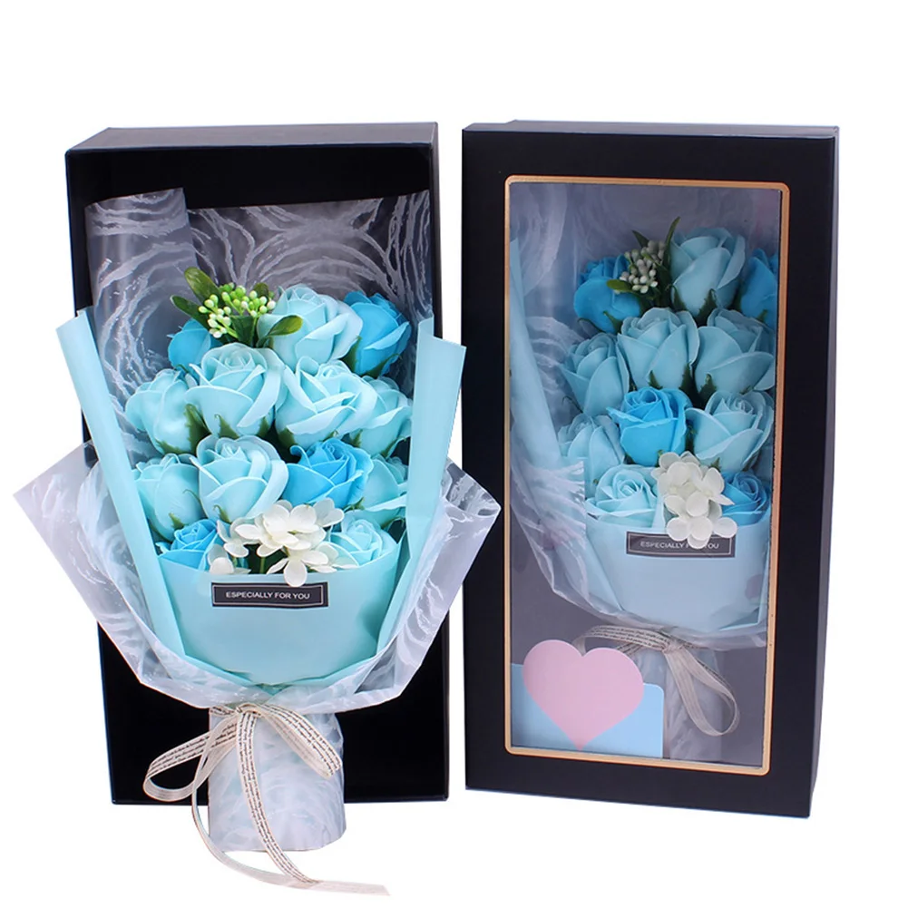 

Fragrance Soap Rose Bouquet DIY Romantic Fake Flower Artificial Flowers Gift Box Scented Bouquet for Birthday Valentine Day#38