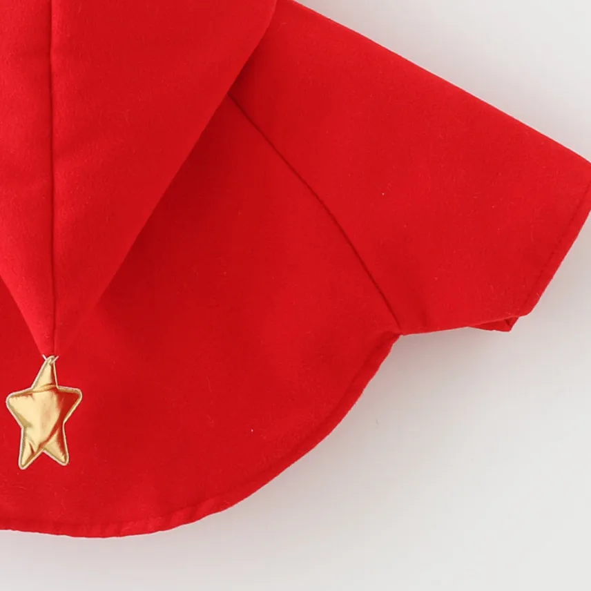 New Baby Girls Winter Coats Cute Christmas Red Cloak Jackets For Children Clothes Kids Toddler Type Jacket 18M-6T Gift | Детская одежда