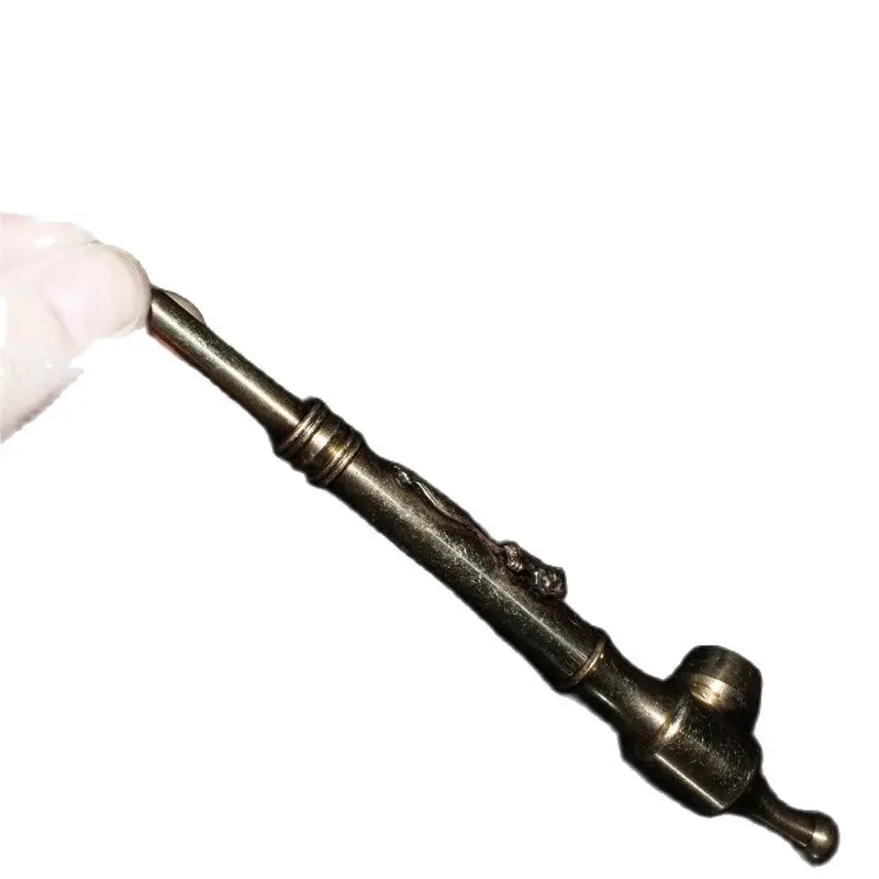 

Chinese Old Craft Embossed Dragon Tobacco Pipe