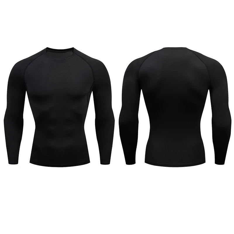 

Men Fitness Tight Long Sleeve Sport tshirt Compression Running T Shirt Training Jogging Shirts Gym Sportswear Quick Dry