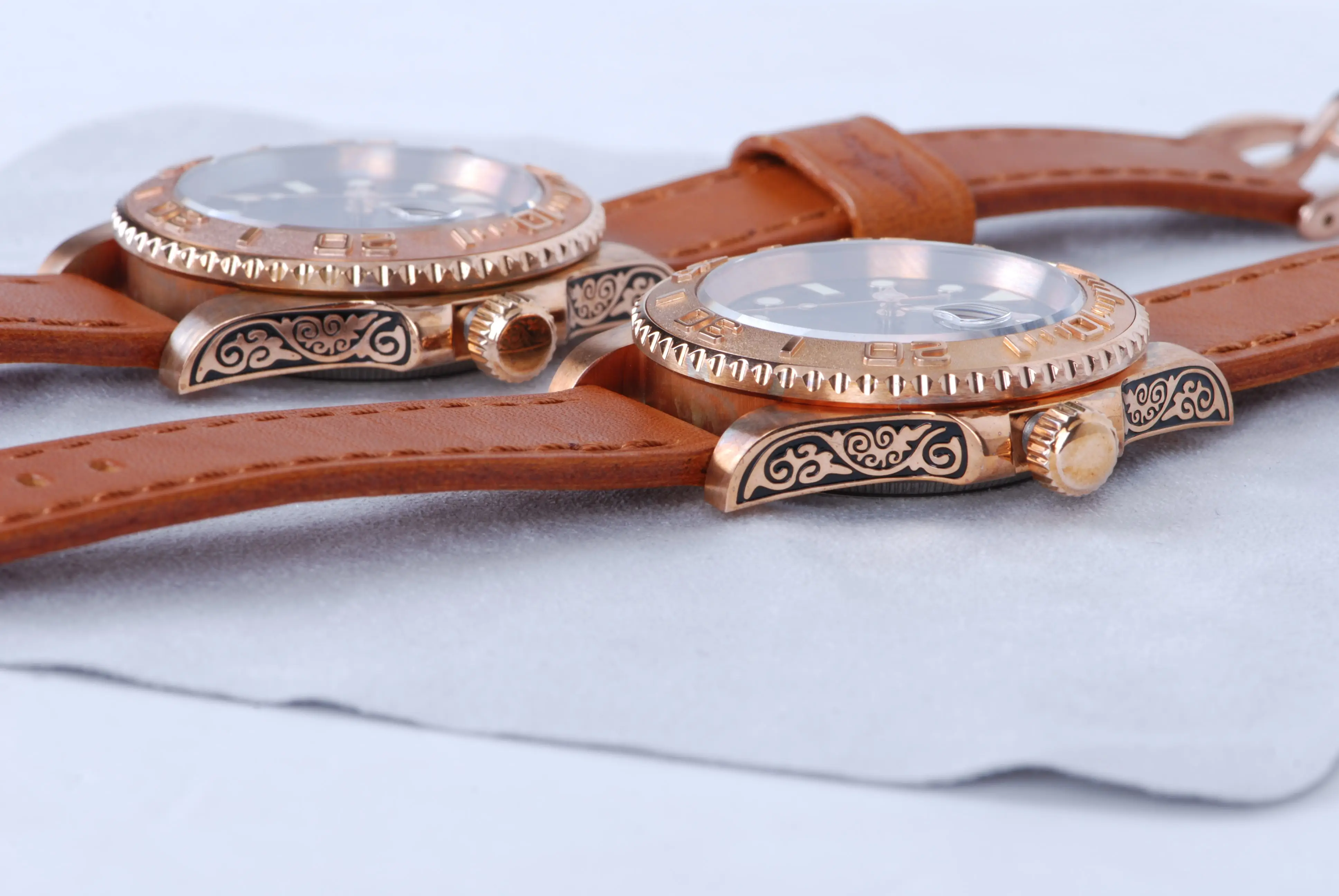 Мужские часы HEIMDALLR из водолазной бронзы сапфировые 40 мм с зеленым циферблатом 30