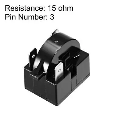 15 Ом 3 Pin холодильник стартер PTC реле черного цвета