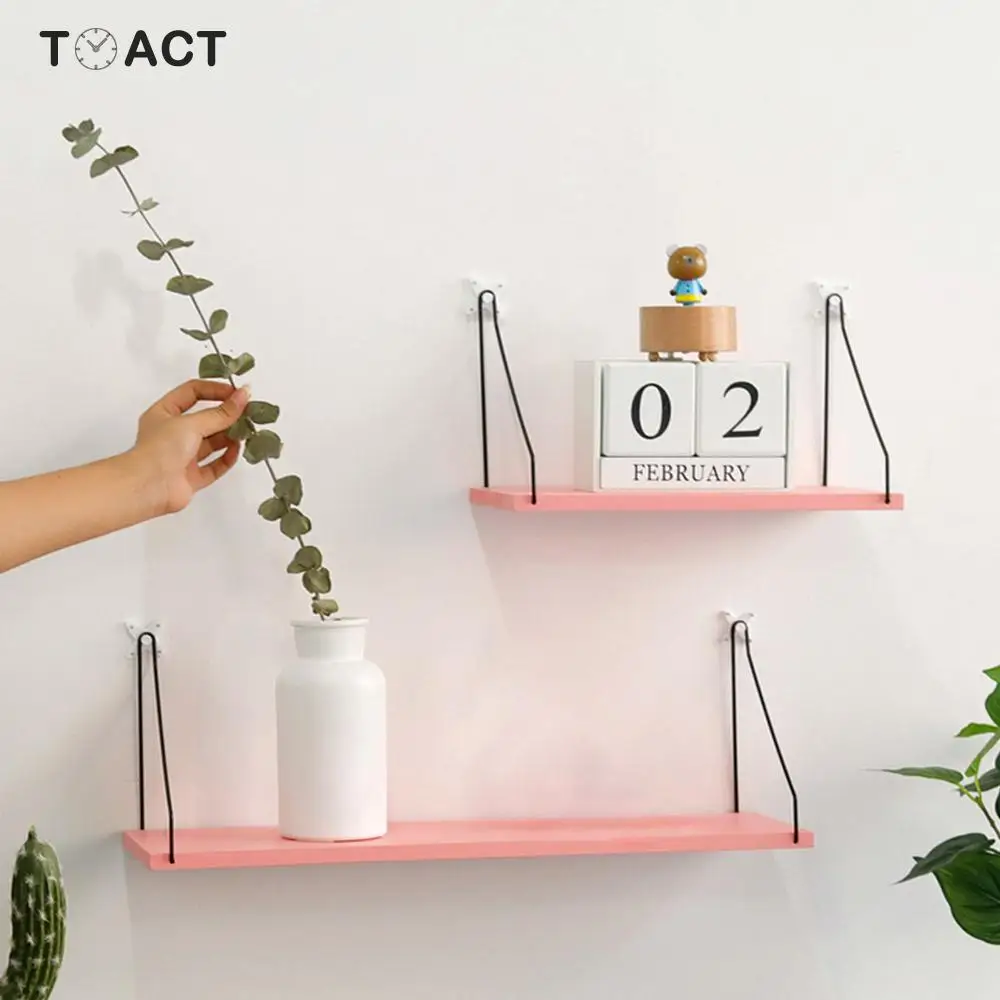 Цветные деревянные полки в скандинавском стиле декоративная настенная доска для