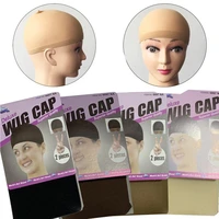 2pcs women stockings style stretchable wig cap brown stocking cap hair net elastic mesh liner snood cosplay making wigs