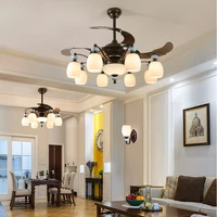 american living room ceiling fan lamp invisible fan lamp restaurant mute european household simple bedroom electric fan ceiling