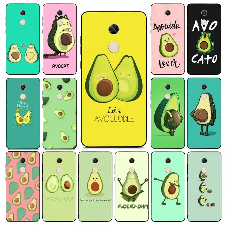 

YNDFCNB avocado aesthetic cute fashion pattern Phone Case for RedMi note 4 5 7 8 9 pro 8T 5A 4X case
