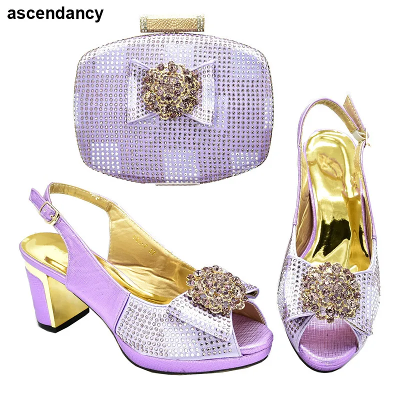 Новейший дизайн Итальянская обувь с подходящими сумками африканская и сумки