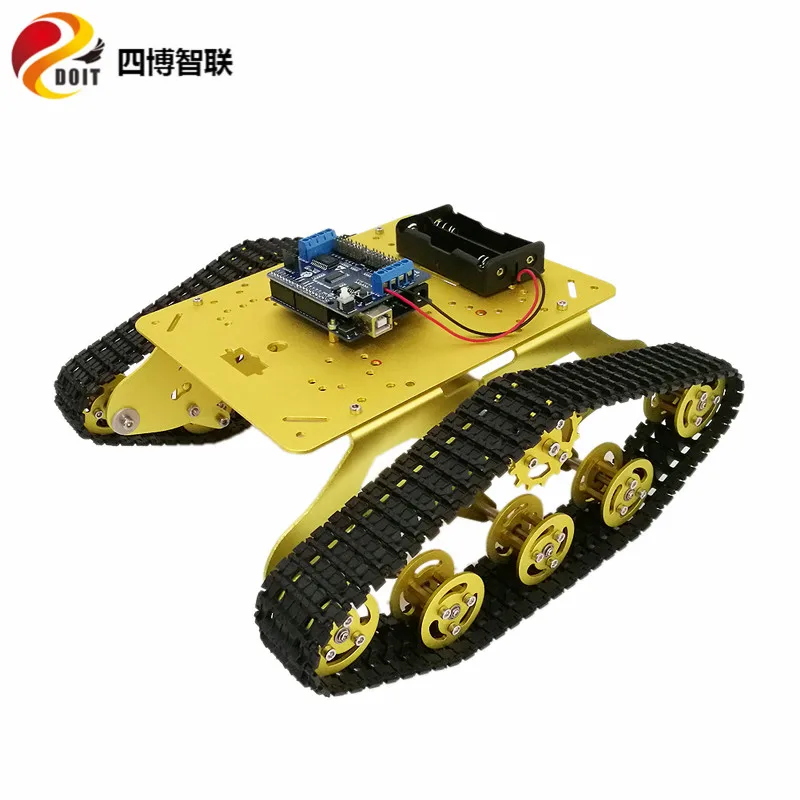 Набор для сборки SZDOIT металлический радиоуправляемый робот танк с Wi Fi/ручкой