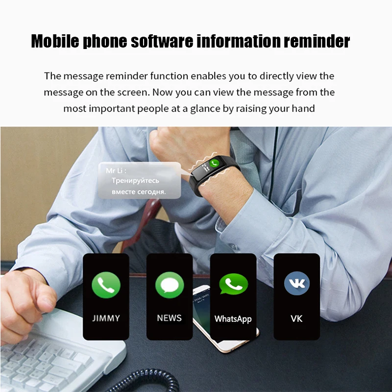 Цветной экран C1S смарт-браслет водонепроницаемый монитор сердечного ритма