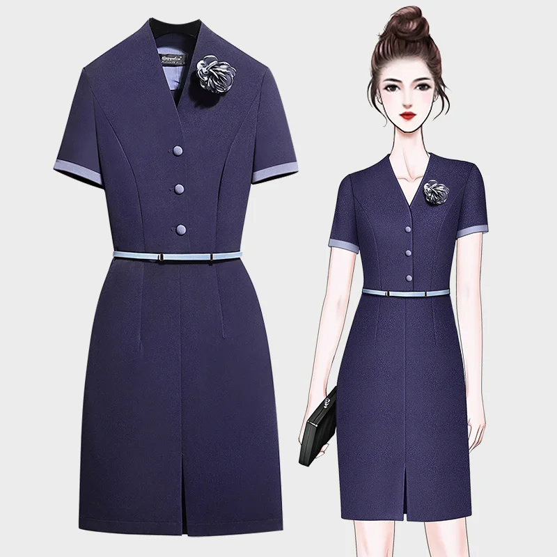 

Платье женское облегающее офисное с V-образным вырезом, на весну/лето