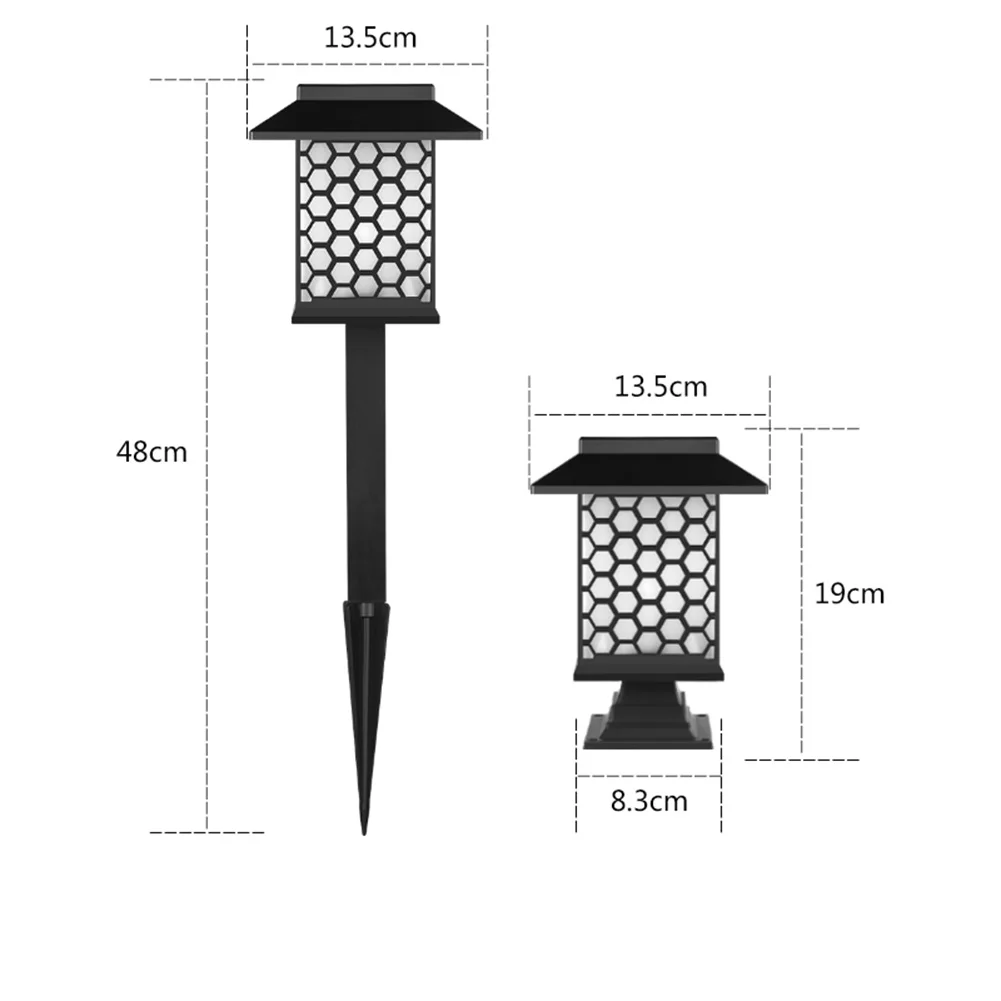 

2 Pcs LED Solar Garden Light Outdoor Solar Powered Lamp Waterproof Sunlight Landscape Lighting For Pathway Yard Lawn Decoration