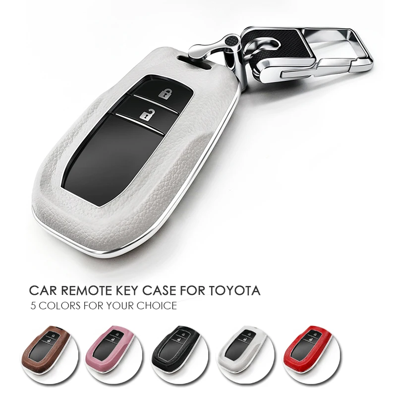 Кожаный чехол держатель для Toyota Camry Highlander Prado дистанционный смарт ключ 2