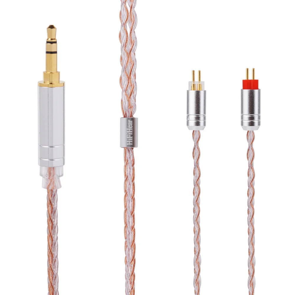 AK HiFiHear 8 Core посеребренный кабель 2,5/3,5 мм сбалансированный кабель с MMCX/2pin разъем для TRN X6 C12 C10 ZS10 PRO AS10