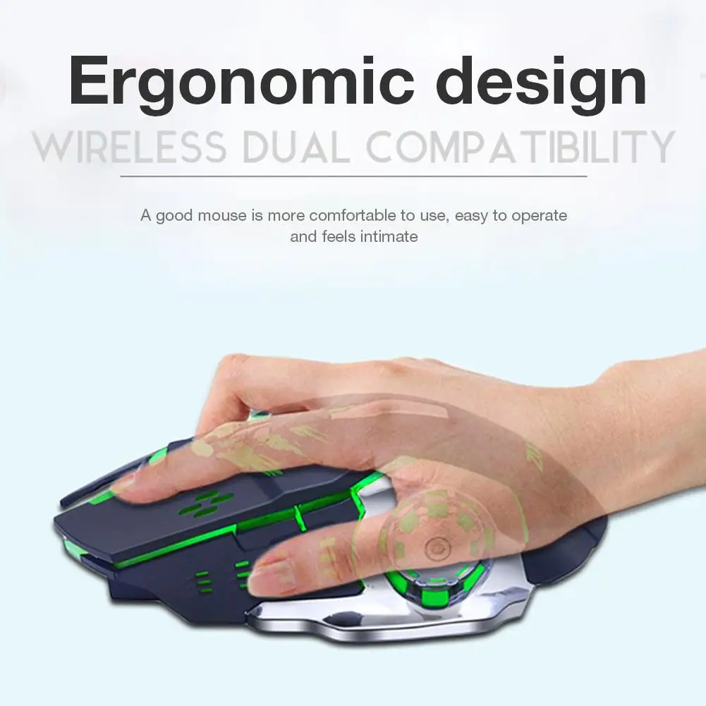 

For ZUOYA Silent Gaming Wireless Mouse 2.4GHz 2000DPI Rechargeable Wireless Mice USB Optical Game Backlight Mouse For PC Laptop