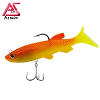 as 5pcs 12g 8cm 3d eyes soft fishing lures tail pike soft lure with treble hook baits artificial bait jig