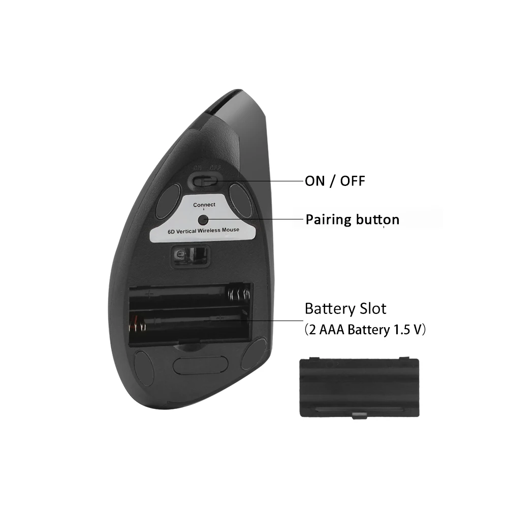 CHYI Bluetooth мышь геймер 1600DPI эргономичные вертикальные мыши светодиодный оптический