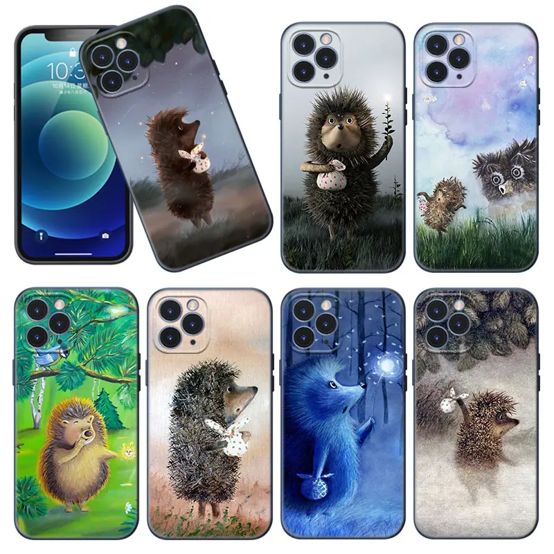 Чехол для телефона с рисунком ежика в тумане Apple iPhone 12 13 Mini 11 Pro Max XR X XS MAX 8 7 6S 6 Plus SE 5S