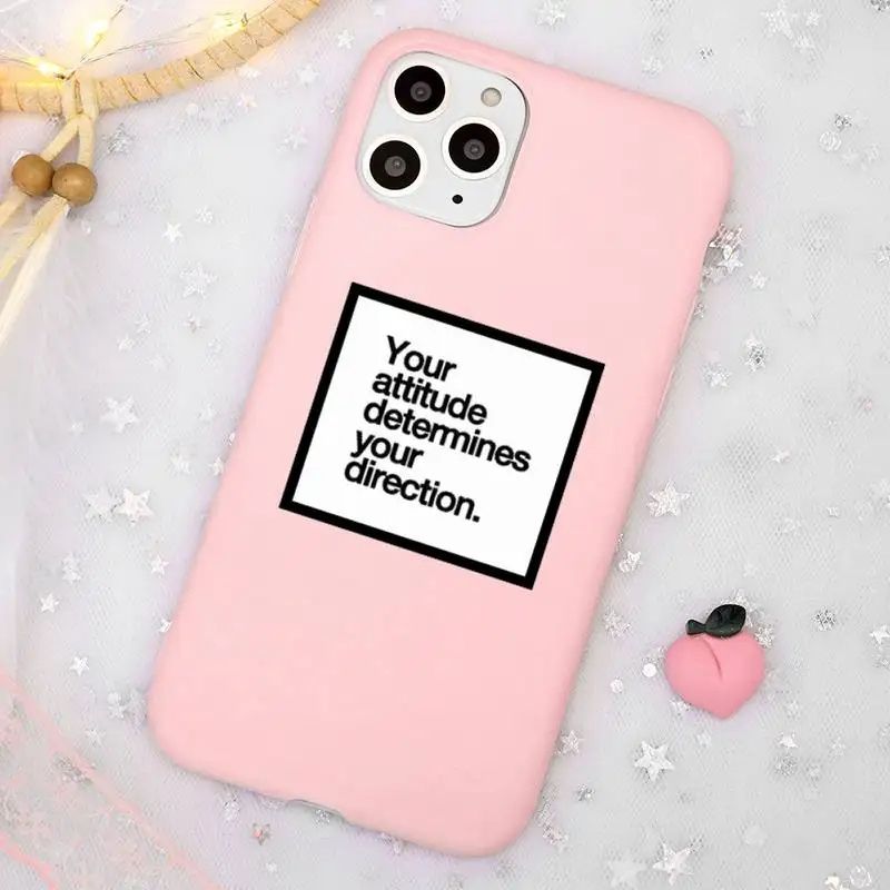 

Positive Good Vibe Happy Trust Funny Phone Case Candy Color Soft TPU for iPhone 11 12 mini pro XS MAX 8 7 6 6S Plus X SE 2020 XR