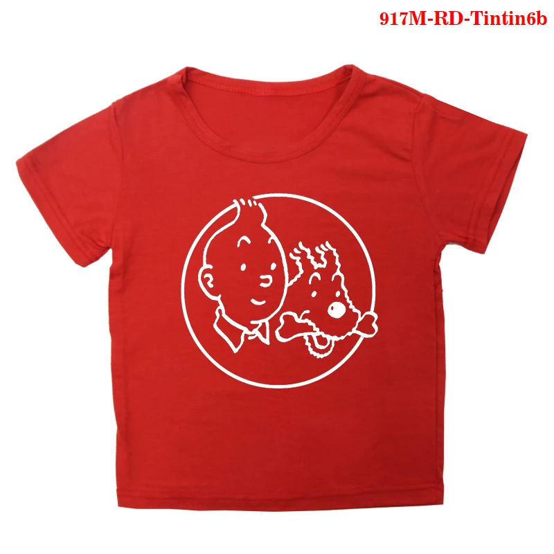 

The Adventures of Tintin T Shirt Kids Funny Casual plus size T-shirt Children Boy Girl Clothes Cool Oversized Tshirt Tops Tees