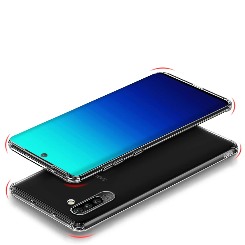 Гибкая прозрачная задняя крышка из ТПУ для samsung Galaxy Note 10 Pro 8 9 S8 S9 S10 Plus S10e лучшая