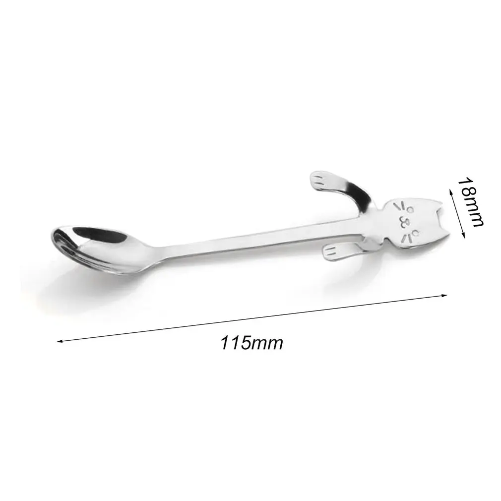 Практичная ложка для смешивания молока и кофе в форме кошки животного из