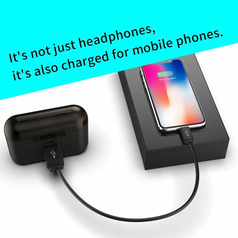 Q32 TWS Bluetooth наушники 5 0 светодиодный дисплей питания мини беспроводная гарнитура