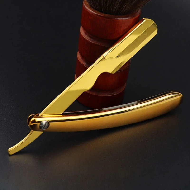 Бритва для бороды с прямым краем из нержавеющей стали |