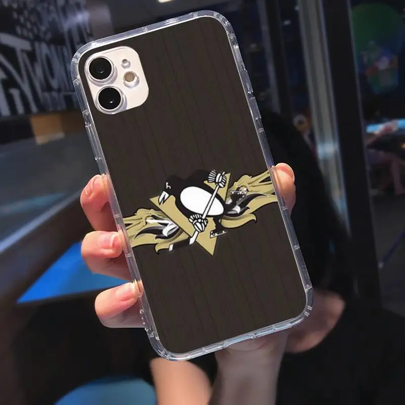 

Ice Hockey Black Soft Phone Case Transparent Case For Iphone 6 6s 7 8 Plus XR X XS 11 12 Pro Max