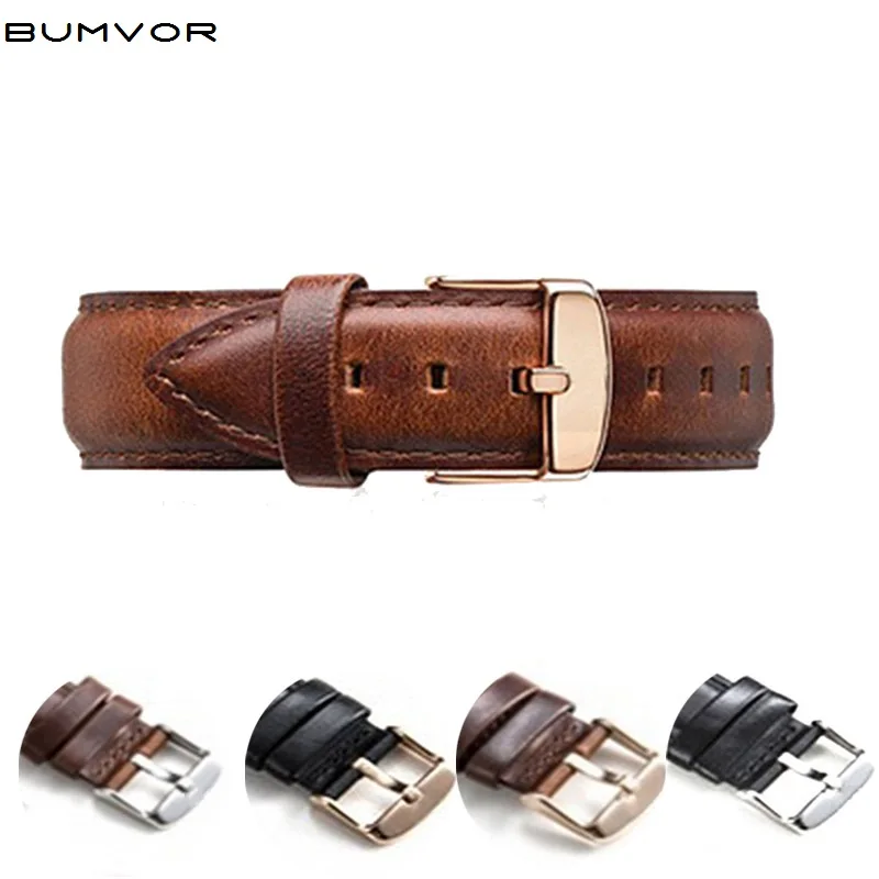 Кожаный ремешок на ремешке для мужчин и женщин наручные часы 18 мм 20 часов из