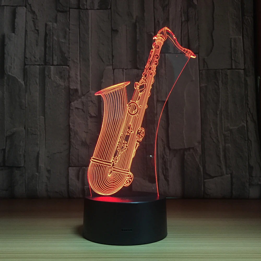 

Новинка 2018, ночсветильник для саксофона 3d, Энергосберегающая светодиодная лампа для умного дома
