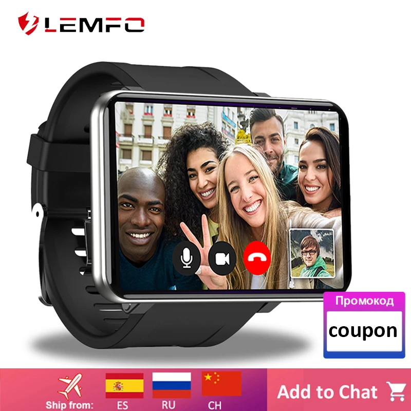 

LEMFO LEMT 2.86 inch 4G Smart Watch Android 7.1 3GB 32GB Bluebooth Smartwatch 5MP Camera 2700mAh 480*640 Resolution GPS WiFi