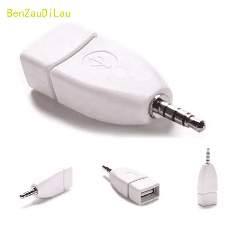 Автомобильный аудиоадаптер с разъемом USB 2 0 мама до 3 5 мм разъем AUX Интерфейс