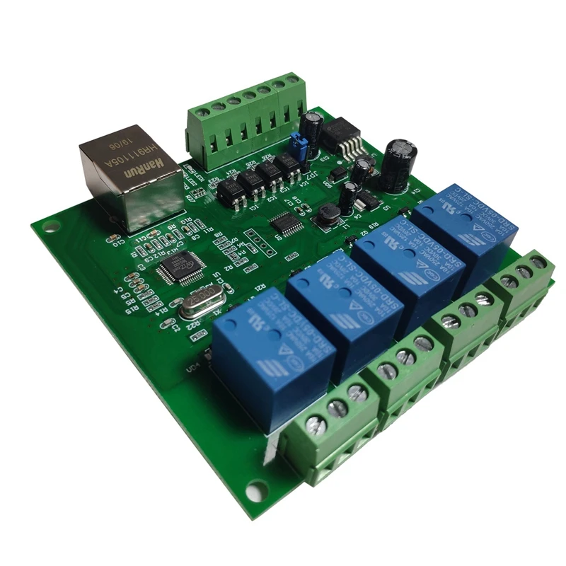 AMS-LAN Ethernet RJ45 TCP/IP веб-пульт дистанционного управления с 4-канальным реле UDP W5500