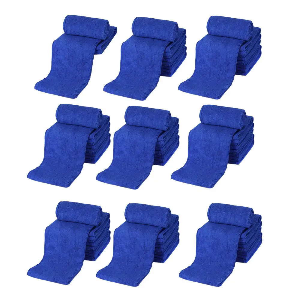 

50pcs 30cm*30cm Blue Universal Microfiber Towel Car Care Polishing Wash Towels Plush Washing Drying Towel Car Cleaning Cloth