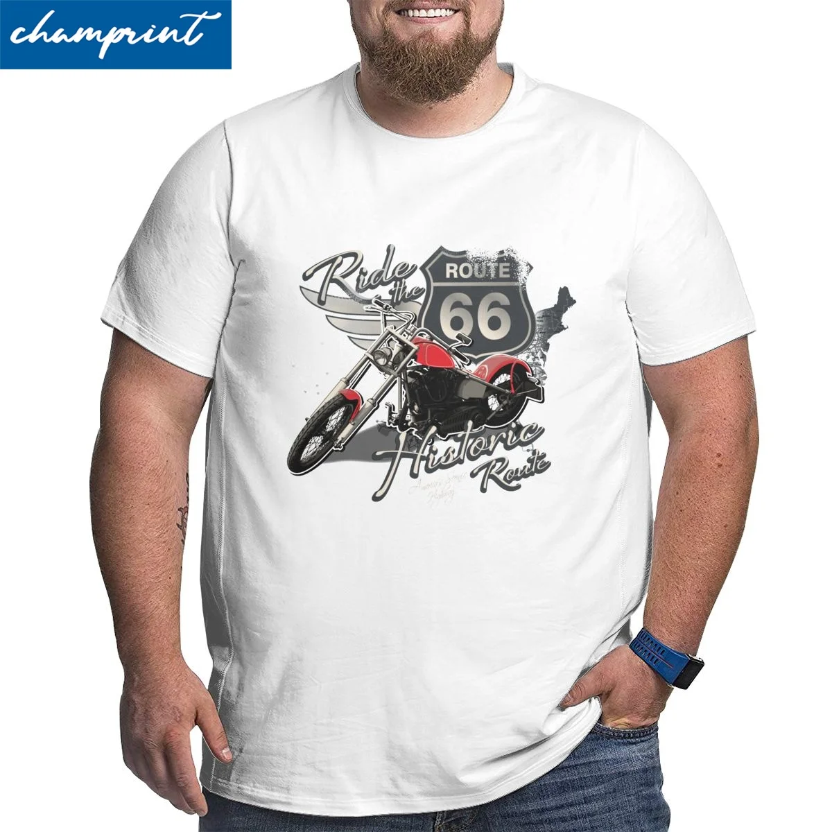 

Футболка мужская для поездок на мотоцикле, 66 дюймов