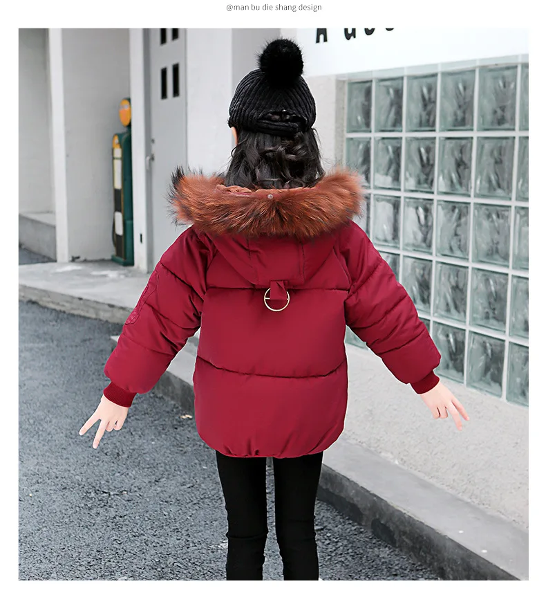 Детская одежда из хлопка детская зимняя куртка Одежда для маленьких девочек roupa