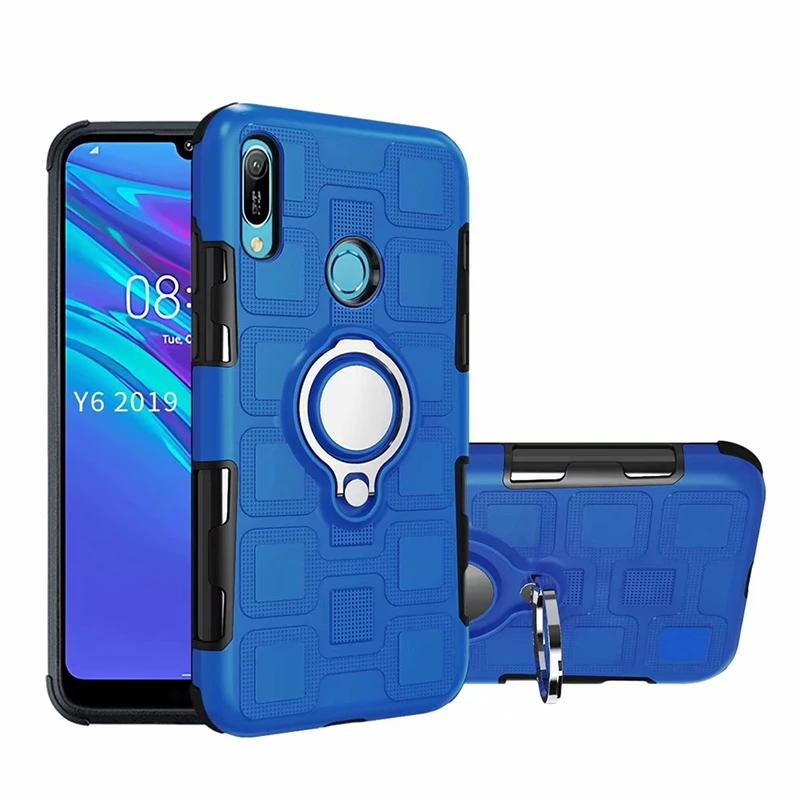 Бронированный противоударный чехол для huawei Y5 Y6 Y7 Y9 Prime 2018 2019 крышка Роскошные два