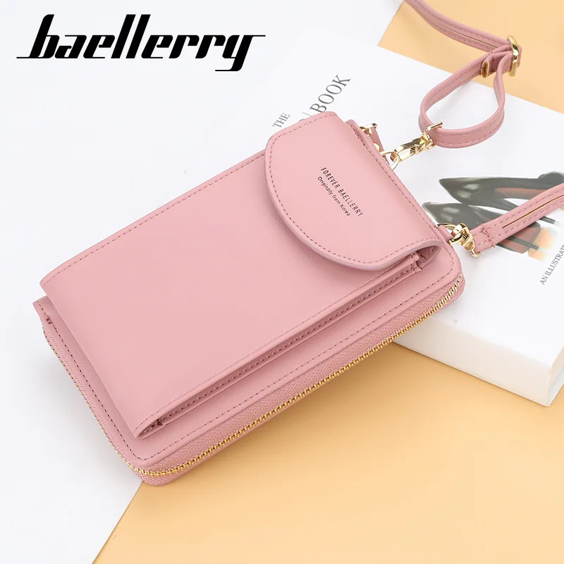 Baellerry Women Wallet Brand Cell Phone Wallet Big Card Holders Wallet Handbag Purse Clutch Messenger Shoulder Straps Bag