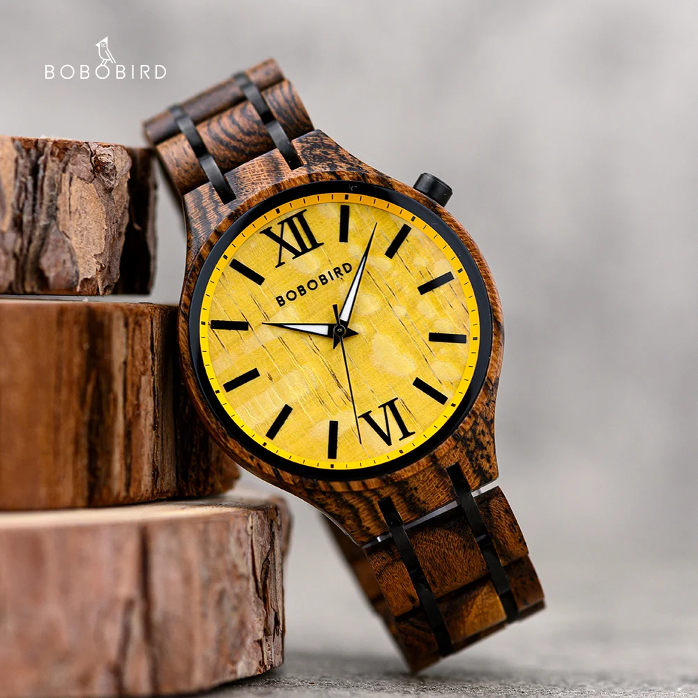 

Деревянные мужские часы BOBO BIRD 2021, роскошные кварцевые наручные часы ведущей марки с деревянной коробкой, часы для мужчин, подарок на день Св...