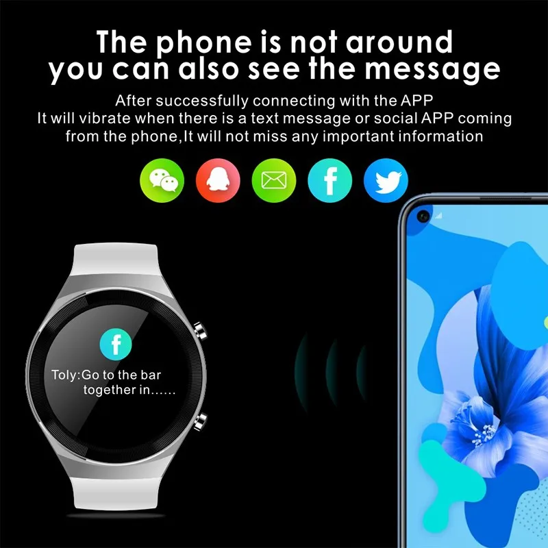 

Q8 Smart Watch 600mAh 1.3 inch IPS Screen Bluetooth Call IP67 Waterproof Watch ECG Heart Rate Fitness Watch