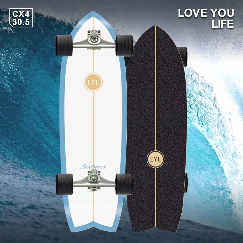 Новинка 2021 78 см профессиональный скейтборд CX4 Carver Surf Land высокогладкий кленовый