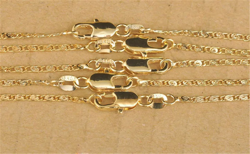 5 шт./партия желтое золото 20 дюймов|Ожерелья| |